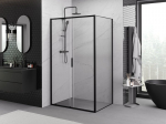 Mexen Exo stumdomas du&scaron;o kabinas 150 x 95 cm, permatomas, juodas - 8151-150-095-70-00
