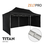 Prekybinė palapinė Zeltpro TITAN, juoda, 4x8 m