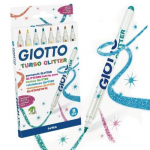 Flomasteriai Fila Giotto Turbo Glitter, 8 spalvos, 425800
