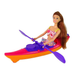 Lėlė barbė su baidare Lean Toys, 5d.
