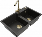 Granitinė virtuvinė plautuvė Mexen juoda 5905315026354