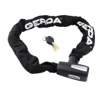 Dviračio spyna su raktu Gerda Contra, 8mm, juoda