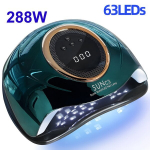 UV LED nagų lempa LIVMAN SUN C3 manikiūrui ir pedikiūrui, 288W, 63LED