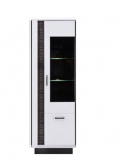 Vitrina Liveo Marco MR7, de&scaron;ininė, su led ap&scaron;vietimu, balta/juoda