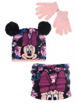 Kepurės, &scaron;aliko ir pir&scaron;tinių komplektas mergaitėms Minnie Mouse, įvairių spalvų