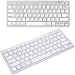 Bluetooth belaidė klaviatūra PC iPad Mac, balta spalva, Verk Group