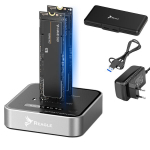 NVME PCIe M.2 USB-C 3.2 M2 SSD klonavimo stoties adapteris iki 4TB 10gbps