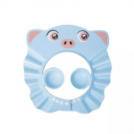 Maudymosi kepuraitė kūdikiams kiaulytė, mėlyna