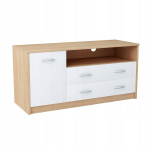 TV staliukas Meblando Combo 110 cm, ąžuolo/baltos spalvos