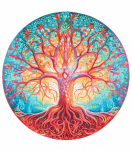 Medinė dėlionė Gyvybės medis Wooden puzzles PW024e, 500 d.