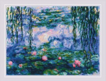Siuvinėjimo kryželiu rinkinys Vandens lelijos &ndash; pagal C. Monet paveikslą RIOL2034