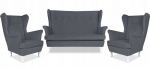 Svetainės baldų komplektas uszak ARI sofa Skandinavi&scaron;ki foteliai &Scaron;eimos baldai
