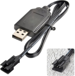 YUNIQUE GREEN-CLEAN-POWER USB įkroviklis LiPo 7,4V 2S baterijoms | SM-3P jungtis | Saugus ir universalus įkrovimas | Lengvas ir ne&scaron;iojamas | Suderinamas su RC automobiliais/dronais/valtimis, juodas
