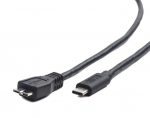 Ry&scaron;io kabelis Gembird USB 3.0, skirtas type-C (BM/CM), 1 m, juodas