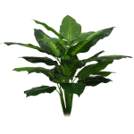 Artificial flowers,Large 50CM Evergreen Artificial Plant 25 Leaves Lifelike Bush Potted Plants Plastic Green Tree Home Garden Office Decoration,