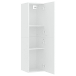 TV spintelė，TV staliukas，Televizoriaus spintelė, balta, 30,5x30x110cm, apdirbta mediena CFE23345
