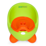 Puoduko tualeto kėdutė vaikams nuimamas įdėklas neslystantis kojos žalias ECOTOYS