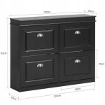 Batų lentyna Fluxar SC-1227 83x105x24 cm Juoda