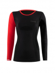 LENZ 6.0 MERINO Round Neck moteri&scaron;ki termo mar&scaron;kinėliai 243_black/red, M