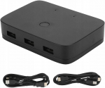 KVM jungiklis HDMI 2x1 jungiklis 3xUSB +2 HDMI KABELIS