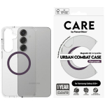 Etui CARE by PanzerGlass Flagship Urban Combat Purple QI do Samsung Galaxy S25+ przezroczysty
