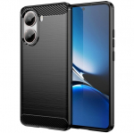 &bdquo;AILES&ldquo; Carbon kieto silikono (TPU) dėklas - juodas (Poco X7 Pro 5G / Redmi Turbo 4 5G)