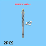 Plytelių ir stiklo grąžtai 10 mm, 2 vnt., 10mm 2vnt 2vnt