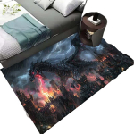 Neslystantis kilimas su drakonu,  80 cm x 120 cm / 31,5 colio x 47,24 colio