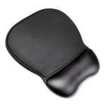 Ergonomic Mouse Pad and Wrist Rest Gel Eco Leather Large Anti-Slip - Black