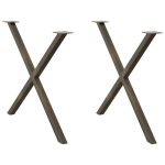 Valgomojo stalo kojelės, x formos, 2 vnt., 90x(72-73)cm plienas