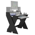 &Scaron;lovingas DJ Garso Konsolė Kompakti&scaron;ka Juoda Studio Baldai