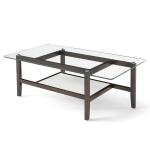 Costway Stiklinis kavos staliukas, 107 cm