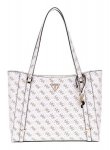 GUESS Balno&scaron;ė taupe spalvos moterims - Eco Erica Elite Tote Bag Kreminės spalvos logotipas 292187