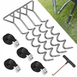 4x batuto inkarų rinkinys, universalūs metaliniai spiraliniai tvirtinimai, silkė