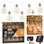 Saulės girlianda 10 Led, 3.8m, &scaron;ilta balta