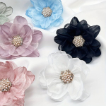 Organza aplikacijos, 3 vnt, Žalias