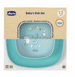 Chicco dubenėlio ir lėk&scaron;tės rinkinys, mėlynas, 2 dalių
