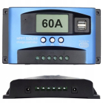 Saulės valdiklis 60a 12v/24v mppt-pwm reguliatorius, skirtas skydeliams, tvirtas