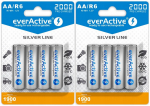 8x Įkraunamos baterijos Everactive R6 Aa 2000mah Ready To Use