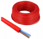 Hdgs 2x1 mm&sup2; silikoninis ugniai atsparus laidas, 1m, raudonas