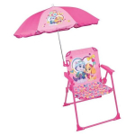 FUN HOUSE PAT'PATROUILLE Stella Everest Folding camping chair - H.38.5 x W.38.5 x D.37.5 cm - With parasol &oslash; 65 cm