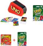 Mattel Games rinkinys - Uno Extreme! kortų žaidimas (gxy75) + Uno Flex kortų žaidimas (hmy99) su atsitiktine &scaron;audykle, Flex kortomis ir galios kortomis 2&ndash;10 žaidėjų nuo 7 metų