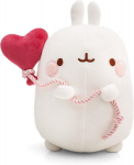 Nici Molang 61674 mink&scaron;tas žaislas su &scaron;irdies formos balionu 24 cm dovanų pakuotėje, baltas - mink&scaron;tas pliu&scaron;inis žaislas, mielas pliu&scaron;inis žaislas, skirtas apkabinimui ir žaidimui, vaikams ir suaugusiems