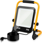 Yakimz 100 W led statybinis prožektorius, darbo lempa 10000lm 144 led, ip66 atspari vandeniui statybinė lempa 6000k, &scaron;altai balta darbo lempa, sulankstoma parodų lempa, skirta naudoti patalpose