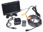 Atbulinės eigos kamera ir +15m Rca/dc + Lcd 7'' ekranas kombainui traktoriui autobusui Tir
