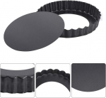 Sussurro 6 keksiukų formelių rinkinys, tartaletės formelės, 10 cm mini tartos formelė, anglinis plienas, omleto formelė, nelipni apvali tartos kepimo skarda