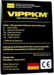 Pokemon kortos, originali pakuotė su 100 skirtingų pokemon kortų vokiečių kalba - pokemon prekybos kortų rinkinys su holo pokemon kortomis plius vippkm&reg; padėkos kortelė, suderinama su pokemon kortomis gold original