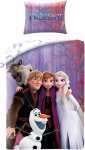 Halantex disney frozen vaiki&scaron;ka patalynė frozen anne elsa and friends - patalynės komplektas 140 x 200 cm + pagalvės užvalkalas 70 x 90 cm - 100% medvilnė