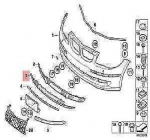 BMW 1 E81 E87 Priekinis Bamperio Grotas Originalus 51117182367