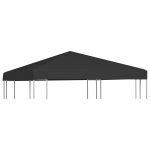 Vir&scaron;utinis pavėsinės uždangalas, juodos spalvos, 3x3m, 270 g/m&sup2; CFE793109